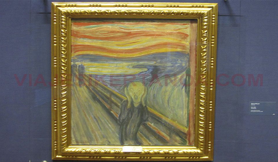 El cuadro "El Grito" de Edward Munch en el Museo Nacional en Oslo, Noruega.