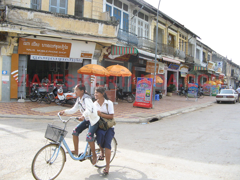 La ciudad de Battambang en Camboya.