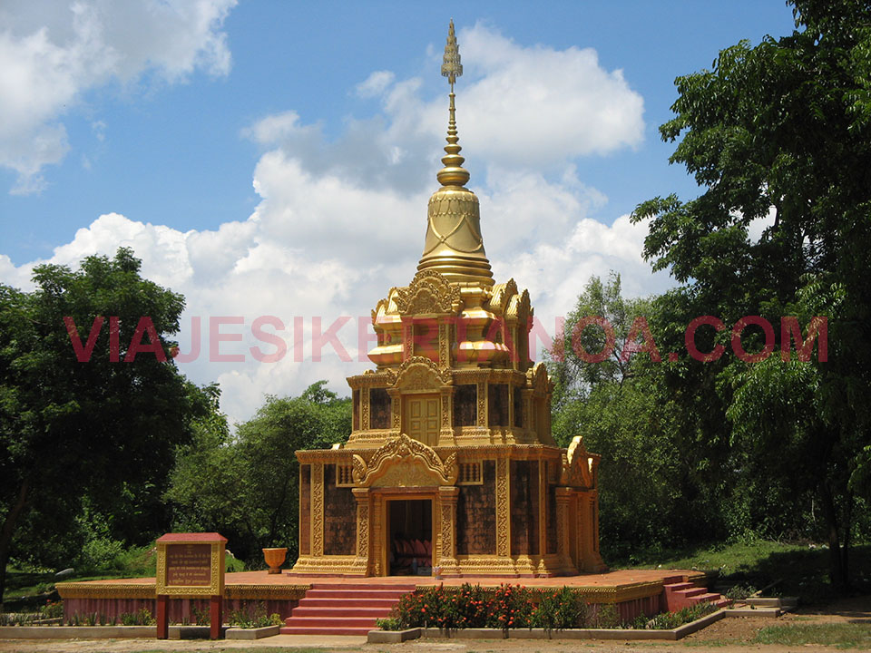 Los templos de Phnom Pros en Kampong Cham en Camboya.