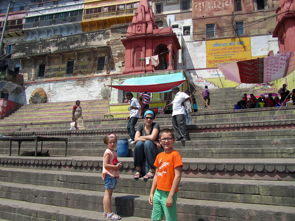 Ahilyabai Ghat en Varanasi, India.