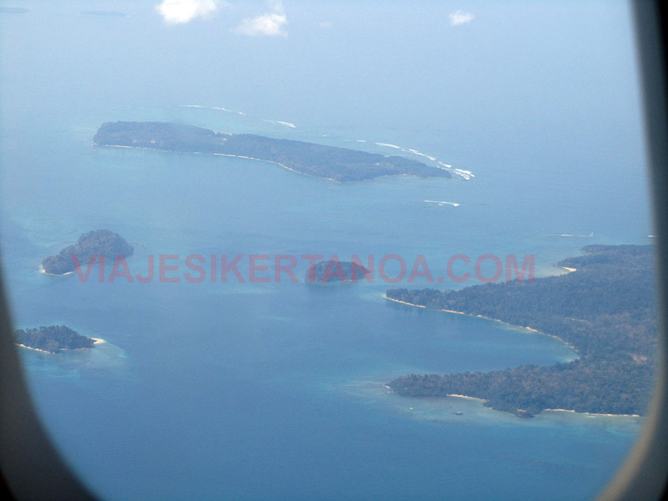 Las Islas Andamán desde el aire, India