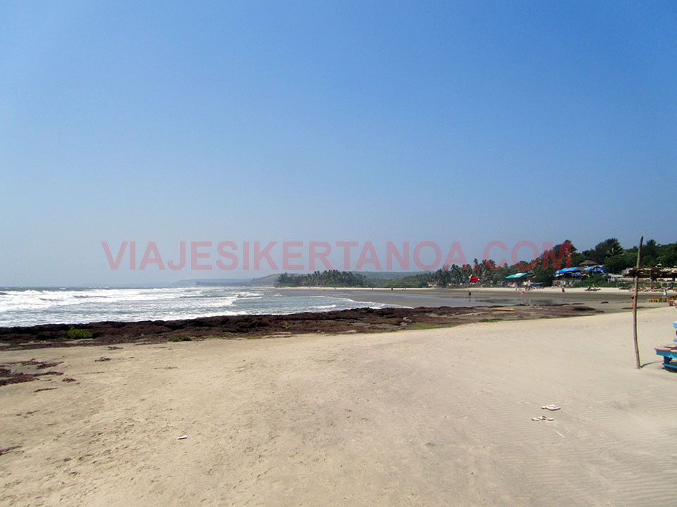 Playa de Morjim en Goa, India.