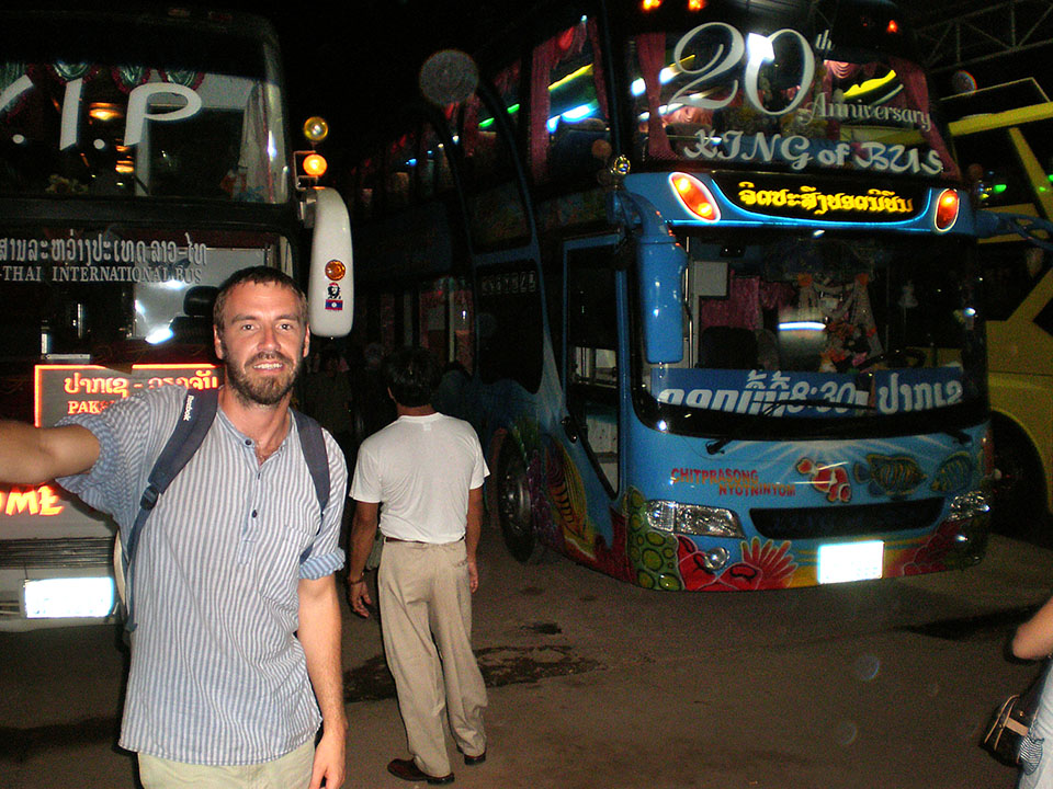 Autobús nocturno a Pakse en Laos.