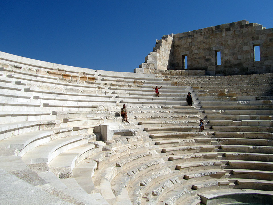 La escalinata del teatro de Patara en Turquía.