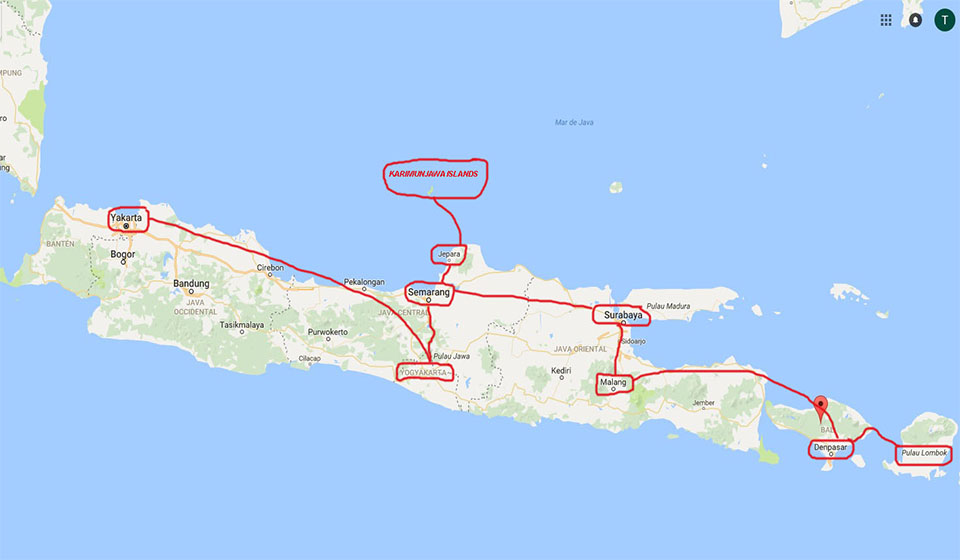 Java, Bali y Lombok en Indonesia.