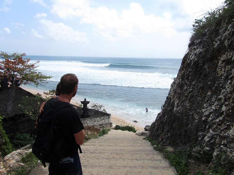 Playa de Balangan en la Península de Bukit en Bali, Indonesia